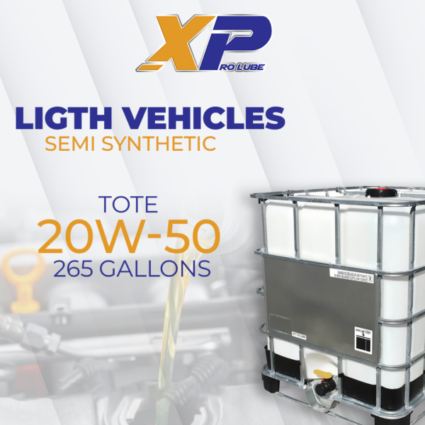 Tote 265 Gallons of 20w-50 Semi-Synthetic Viscosity Motor Oil