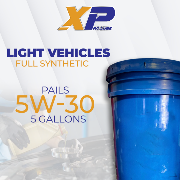 Pails 5-gallons 5w-30 viscosity motor oil