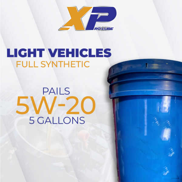 Pails 5-gallons 5w-20 viscosity motor oil